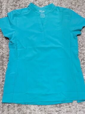 Wink Teal Short Sleeve V-Neck Medical Top